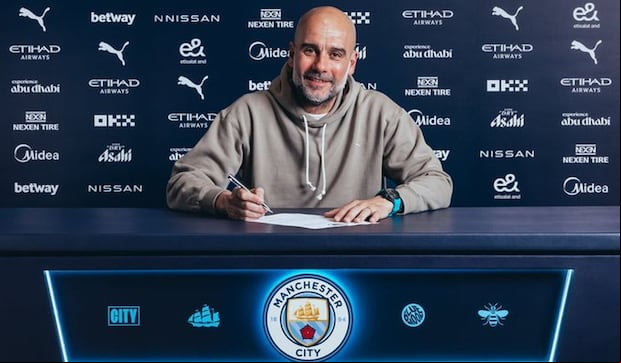 Pep Guardiola tiene contrato con el Manchester City hasta 2026. (Foto: Manchester City)